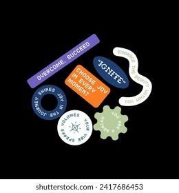 Simple sticker vector design template