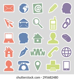 simple stickers for business card and everyday use eps10