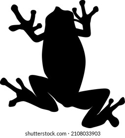 Simple sticky frog silhouette illustration