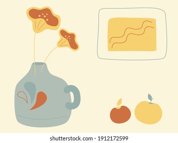 Simple still life in pleasant colors. 