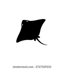Una simple ilustración de silueta de rayas perfecta para proyectos de vida marina, diseños de océanos y materiales educativos. Ideal para impresiones, medios digitales y varios usos creativos. 