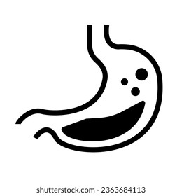 Simple stomach icon. Digestive organ. Vector.