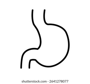 Simple stomach icon illustration vector