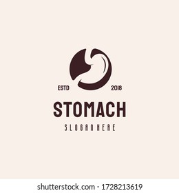 Simple Stomach logo hipster retro vintage vector template