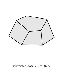 Simple stone icon. Rock. Vector.