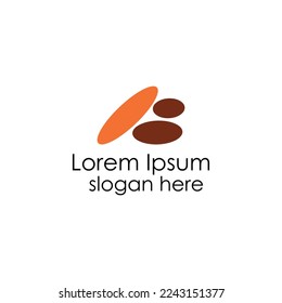 simple stone logo design vector, nature logo inspiration