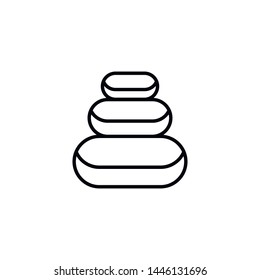Simple stones line icon. Stroke pictogram. Vector illustration isolated on a white background. Premium quality symbols. Vector sign for mobile app and web sites.