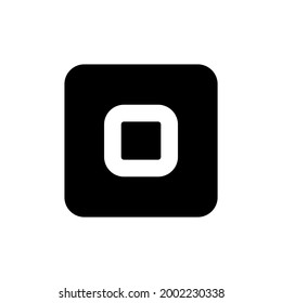 simple stop button icon or logo and  Vector illustration isolated on a white background. Premium quality for mobile apps, user interface, presentation, and website. pixel perfect icon