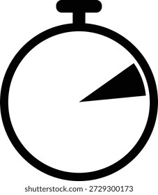 Icono de cronómetro simple con un símbolo de deportes de una mano y administración del tiempo