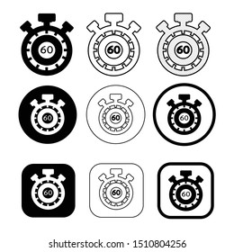 Simple stopwatch icon sign design