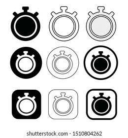Simple stopwatch icon sign design