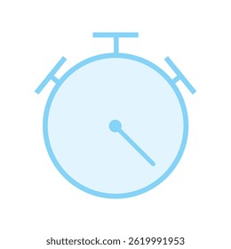 Simple stopwatch illustration and time 