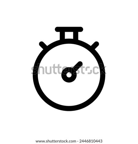 Simple Stopwatch line icon isolated on a white background	