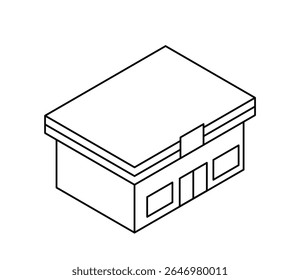 Vetor de ilustração isométrica de armazenamento simples