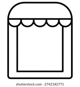 Simple Storefront Awning Icon Design