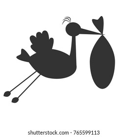 simple stork icon design