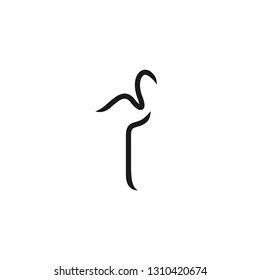 Simple Stork Logo Design Template