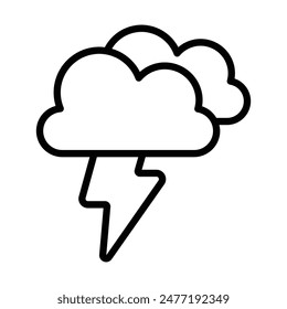 Simple Storm icon. The icon can be used for websites, print templates, presentation templates, illustrations, etc