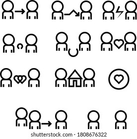 Simple story icon and line vector