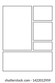 Simple storyboard design for Comic Book