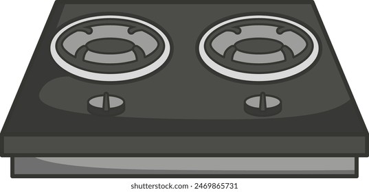 Ilustración vectorial simple del icono de la estufa