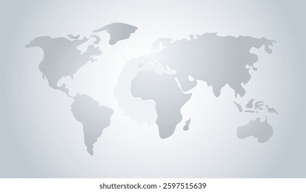 Simple straight line map of the world