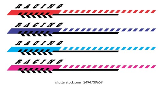 Simple straight lines, for modifying vehicle stickers, colorful concepts, cutting stickers and vinyl printing designs.