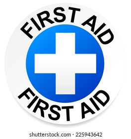 Simple, straightforward First Aid badge. #2 blue version