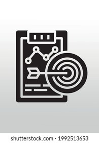 Icono de línea de estrategia simple. Iconos lineales relacionados con la estrategia simple, ilustración del icono, fondo degradado