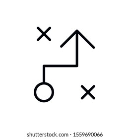 Simple strategy line icon. Stroke pictogram. Vector illustration isolated on a white background. Premium quality symbol. Vector sign for mobile app and web sites.