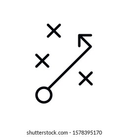 Simple strategy line icon. Stroke pictogram. Vector illustration isolated on a white background. Premium quality symbol. Vector sign for mobile app and web sites.