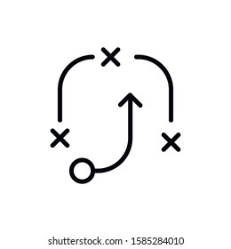 Simple strategy line icon. Stroke pictogram. Vector illustration isolated on a white background. Premium quality symbol. Vector sign for mobile app and web sites.