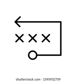 Simple strategy line icon. Stroke pictogram. Vector illustration isolated on a white background. Premium quality symbol. Vector sign for mobile app and web sites.