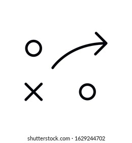 Simple strategy line icon. Stroke pictogram. Vector illustration isolated on a white background. Premium quality symbol. Vector sign for mobile app and web sites.
