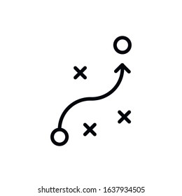 Simple strategy line icon. Stroke pictogram. Vector illustration isolated on a white background. Premium quality symbol. Vector sign for mobile app and web sites.