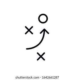 Simple strategy line icon. Stroke pictogram. Vector illustration isolated on a white background. Premium quality symbol. Vector sign for mobile app and web sites.