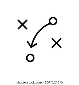 Simple strategy line icon. Stroke pictogram. Vector illustration isolated on a white background. Premium quality symbol. Vector sign for mobile app and web sites.