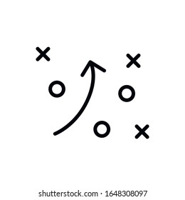 Icono de línea de estrategia simple. Pictograma de trazo. Ilustración vectorial aislada en un fondo blanco. Símbolo de calidad superior. Signo de vector para aplicaciones móviles y sitios web.