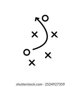 Simple strategy line icon. Stroke pictogram. Vector illustration isolated on a white background. Premium quality symbol. Vector sign for mobile app and web sites.