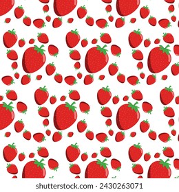 simple strawberry fruit illustration background 