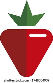 Simple Strawberry Icon with Highlight
