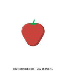Simple Strawberry Illustration Vector Design 