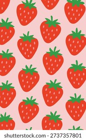 simple strawberry pattern illustration background