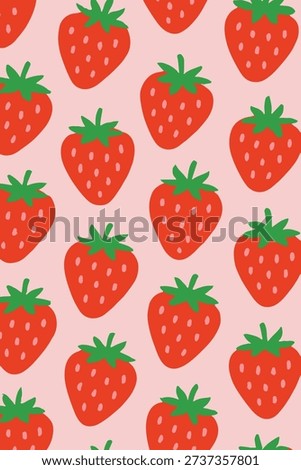 simple strawberry pattern illustration background
