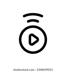 Simple Streaming icon. The icon can be used for websites, print templates, presentation templates, illustrations, etc