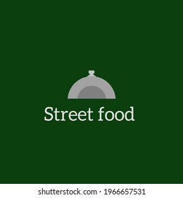 Vector de logotipo de comida callejera simple
