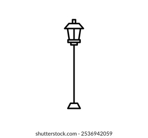 Simple street lamp icon illustration vector