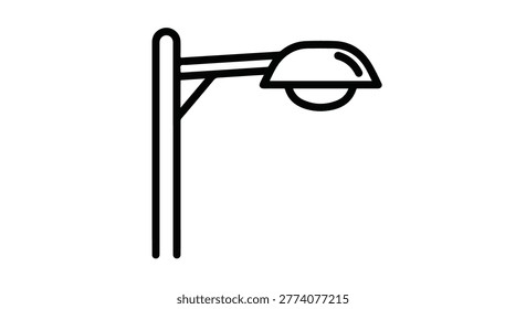 Simple street light vector illustration on white background for web