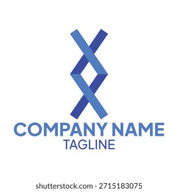 Modelo de logotipo de divisa de faixa simples. Logotipo da empresa e do negócio. Ícone de papel dobrado em linha