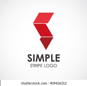 Simple stripe of office abstract vector and logo design or template ribbon business icon of company identity symbol concept
